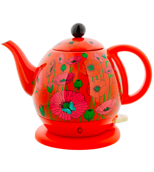 Fierbător electric cu priză europeană 1 L - Byzance - Coquelicots