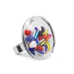 Inel de sticla - Cachou Medium Billes