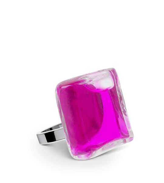 Inel de sticla - Carré Mini Transparent