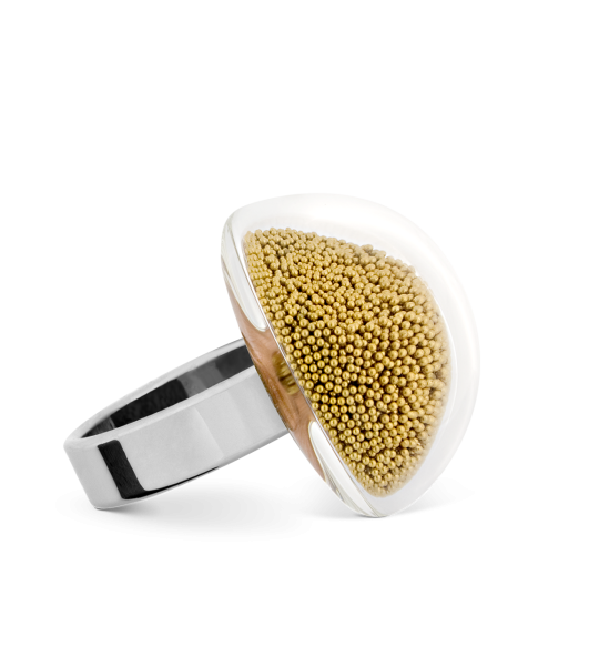 Inel de sticla - Dome Mini Billes