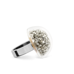 Inel de sticla - Dome Mini Paillettes