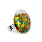 Inel de sticla - Galet Medium Mix Perles