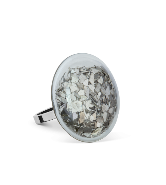 Inel de sticla - Galet Mini Paillettes