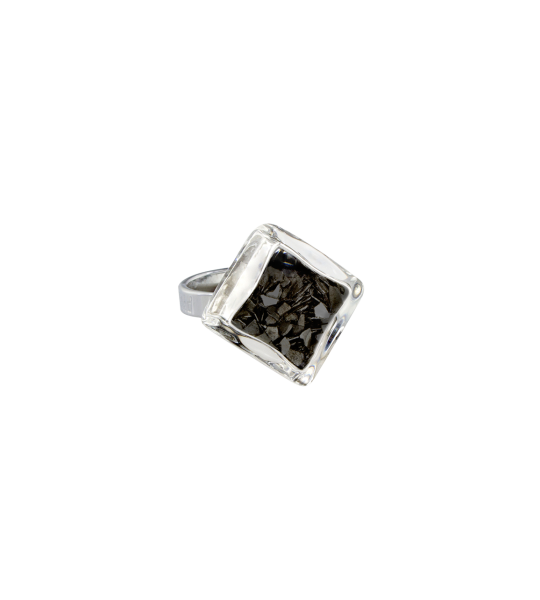 Inel de sticla - Losange Nano Paillettes