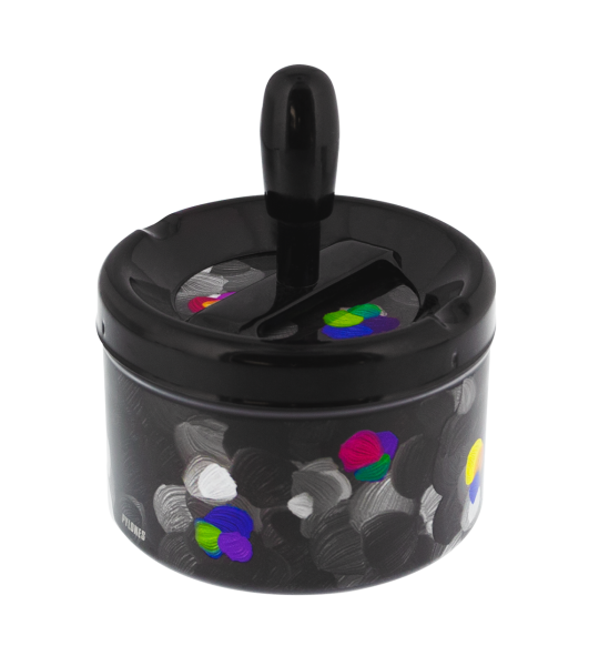Scrumiera cu buton - Pousse Pousse - Paleta Neagra