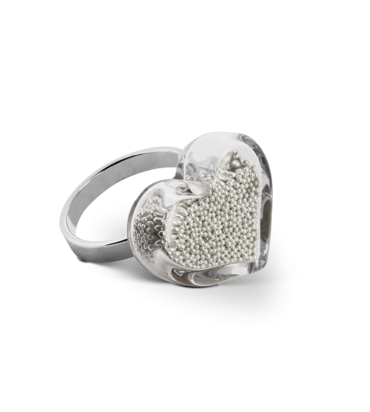 Inel de sticla - Coeur Nano Billes