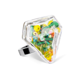 Inel de sticla - Diamant Medium Perles