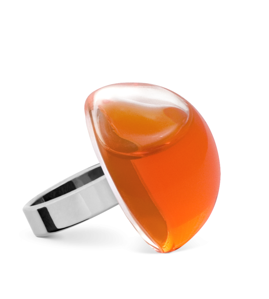 Inel de sticla - Dome Mediu Transparent