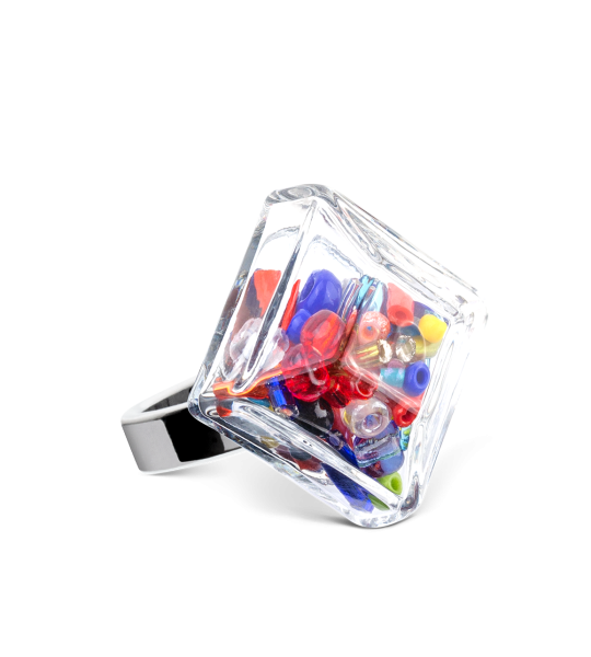 Inel de sticla - Gaia Medium Perles
