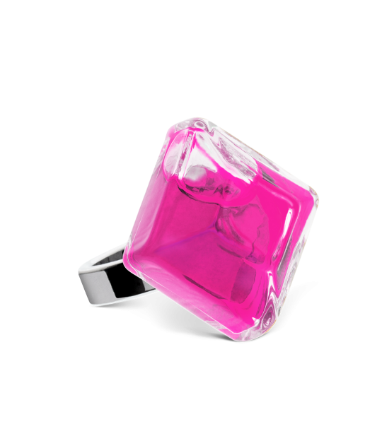 Inel de sticla - Gaia Medium Transparent